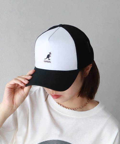 KANGOL（カンゴール）の「【KANGOL/カンゴール】トラッカーメッシュ ロゴキャップ（キャップ・メンズ・ブラック×ホワイト/ベージュ/ブラック・FREE）」の22枚目の写真