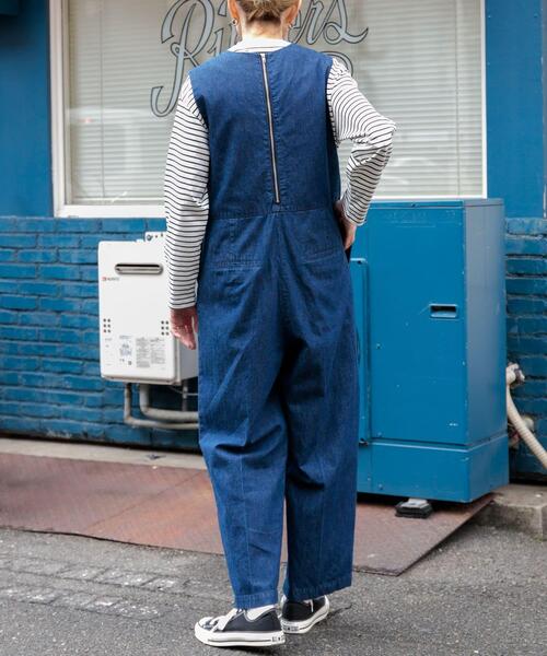FORK&SPOON(フォークアンドスプーン)の「FORK&SPOON 綿麻デニムオールインワン(サロペット/オーバーオール・レディース・ワンウォッシュ/ブラック・1/2)」の20枚目の写真