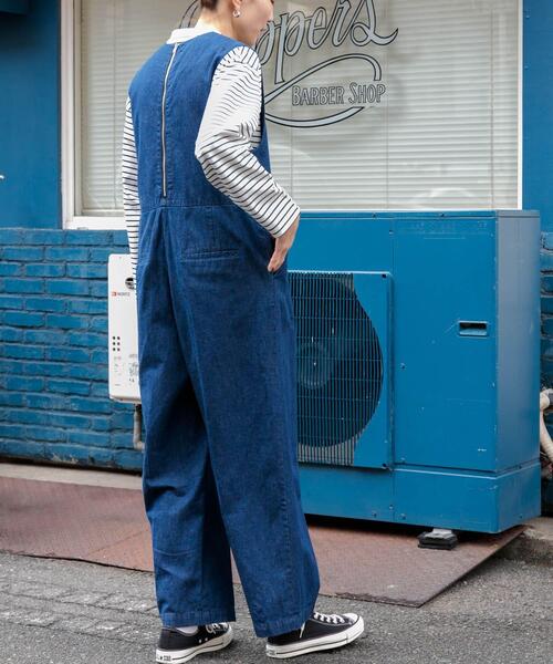 FORK&SPOON(フォークアンドスプーン)の「FORK&SPOON 綿麻デニムオールインワン(サロペット/オーバーオール・レディース・ワンウォッシュ/ブラック・1/2)」の21枚目の写真