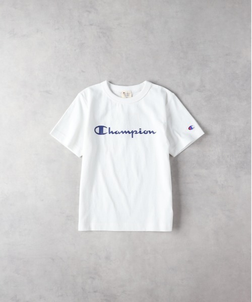 Champion（チャンピオン）の「【Champion】スクリプトロゴ半袖Ｔシャツ（Tシャツ/カットソー・キッズ・ホワイト/ブルー/ブラック・140/150/160/130）」の2枚目の写真