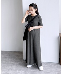 【ZOZO限定】カップ付きセミフレアワンピース
