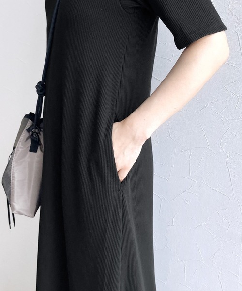 reca（レカ）の「【ZOZO限定】カップ付きセミフレアワンピース（ワンピース・レディース・ベージュ系その他/チャコールグレー/ブラック・FREE）」の15枚目の写真
