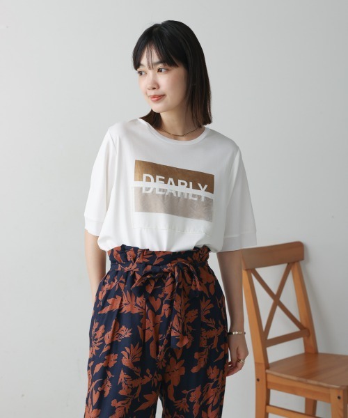 Bou Jeloud（ブージュルード）の「箔BOXロゴTEE（Tシャツ/カットソー・レディース・オフホワイト/ブラック・FREE）」の6枚目の写真