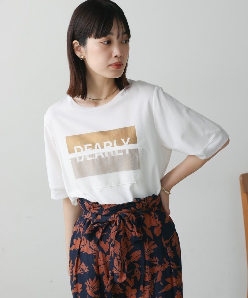 Bou Jeloud（ブージュルード）の「箔BOXロゴTEE（Tシャツ/カットソー・レディース・オフホワイト/ブラック・FREE）」の9枚目の写真