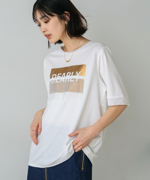 Bou Jeloud（ブージュルード）の「箔BOXロゴTEE（Tシャツ/カットソー・レディース・オフホワイト/ブラック・FREE）」の16枚目の写真