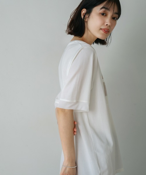 Bou Jeloud（ブージュルード）の「箔BOXロゴTEE（Tシャツ/カットソー・レディース・オフホワイト/ブラック・FREE）」の18枚目の写真