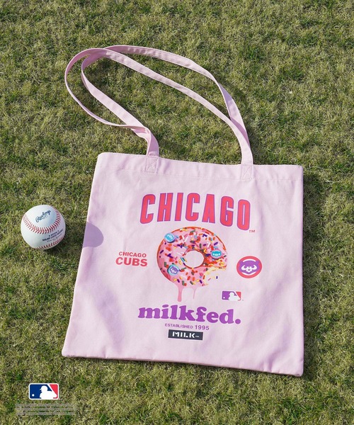 MLB(メジャーリーグベースボール)の「MILKFED. × MLB TOTE(トートバッグ・レディース・ホワイト/ブラウン/ピンク/ライトブルー・ONE SIZE)」の4枚目の写真