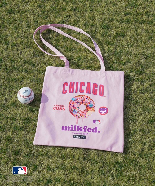 MLB(メジャーリーグベースボール)の「MILKFED. × MLB TOTE(トートバッグ・レディース・ホワイト/ブラウン/ピンク/ライトブルー・ONE SIZE)」の9枚目の写真