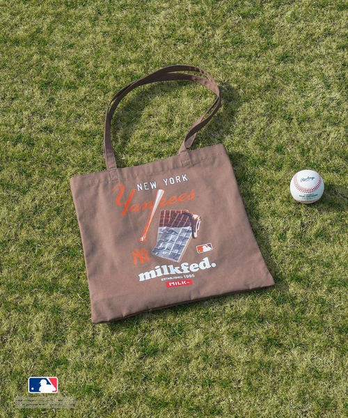 MLB(メジャーリーグベースボール)の「MILKFED. × MLB TOTE(トートバッグ・レディース・ホワイト/ブラウン/ピンク/ライトブルー・ONE SIZE)」の13枚目の写真