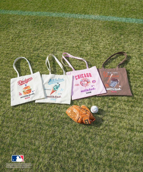 MLB(メジャーリーグベースボール)の「MILKFED. × MLB TOTE(トートバッグ・レディース・ホワイト/ブラウン/ピンク/ライトブルー・ONE SIZE)」の15枚目の写真