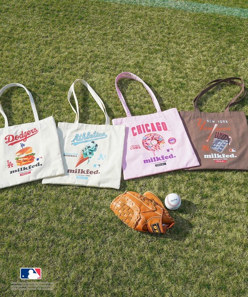 MLB(メジャーリーグベースボール)の「MILKFED. × MLB TOTE(トートバッグ・レディース・ホワイト/ブラウン/ピンク/ライトブルー・ONE SIZE)」の17枚目の写真