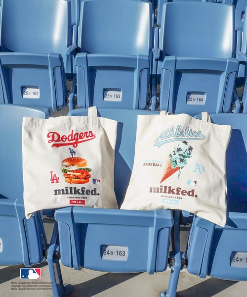MLB(メジャーリーグベースボール)の「MILKFED. × MLB TOTE(トートバッグ・レディース・ホワイト/ブラウン/ピンク/ライトブルー・ONE SIZE)」の21枚目の写真