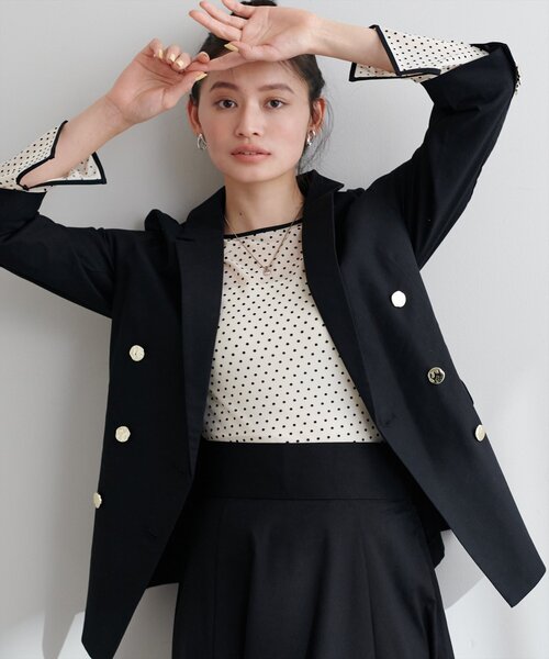 【新品】natural couture べこべこ金釦綿麻テーラードジャケット　F セール】osonoべこべこ金釦綿麻テーラードジャケット