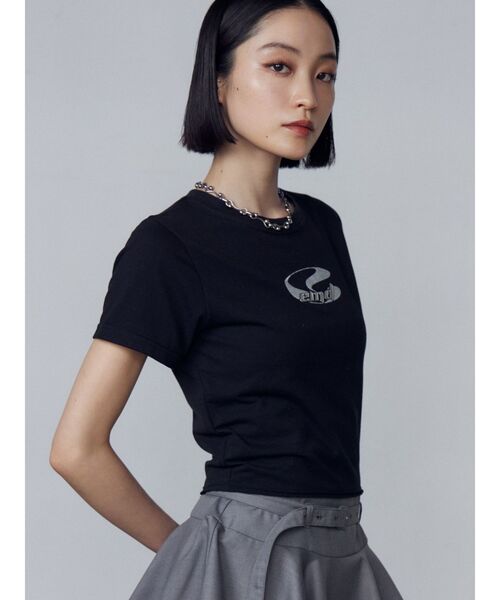 EMODA（エモダ）の「メタルアートTシャツ（Tシャツ/カットソー・レディース・ブラック/ホワイト/グレー・FREE）」の11枚目の写真
