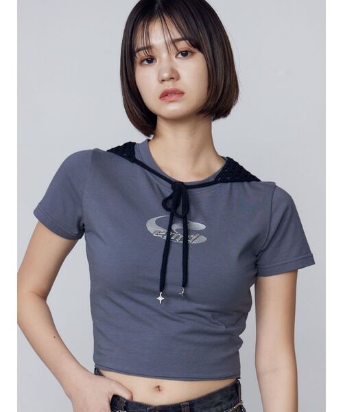 EMODA（エモダ）の「メタルアートTシャツ（Tシャツ/カットソー・レディース・ブラック/ホワイト/グレー・FREE）」の20枚目の写真