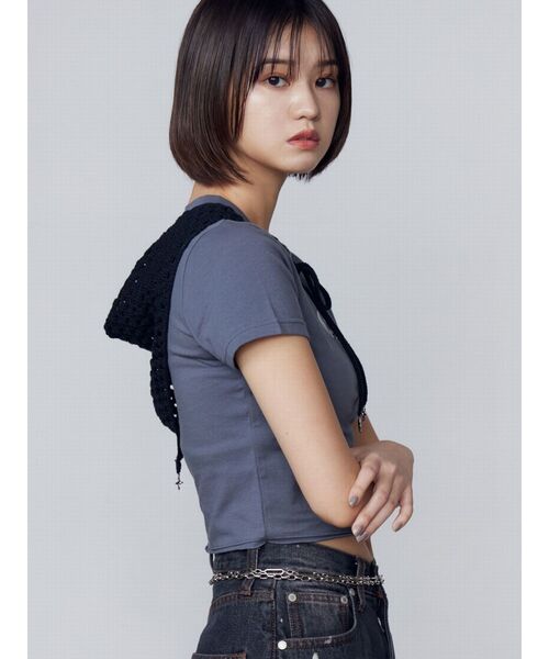 EMODA（エモダ）の「メタルアートTシャツ（Tシャツ/カットソー・レディース・ブラック/ホワイト/グレー・FREE）」の22枚目の写真