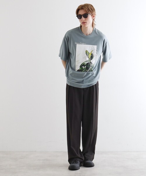 tk.TAKEO KIKUCHI（ティーケータケオキクチ）の「フラワープリントTシャツ（Tシャツ/カットソー・メンズ・ライトグリーン/ホワイト/ブラック・01/03/02）」の14枚目の写真