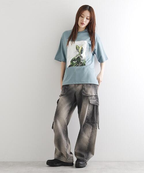 tk.TAKEO KIKUCHI（ティーケータケオキクチ）の「フラワープリントTシャツ（Tシャツ/カットソー・メンズ・ライトグリーン/ホワイト/ブラック・01/03/02）」の10枚目の写真