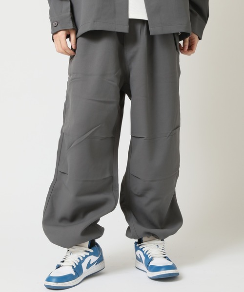 ARCADE（アーケード）の「ワイドシルエット ウエストゴム 裾ドローコード パラシュートパンツ NEOSARTIC（チノパンツ・メンズ・ブラック/カーキ/チャコールグレー/アイボリー・L/LL/M）」の10枚目の写真