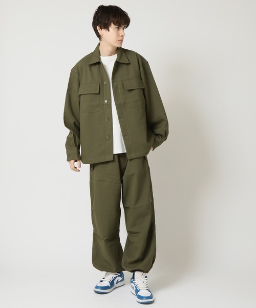 ARCADE（アーケード）の「ワイドシルエット ウエストゴム 裾ドローコード パラシュートパンツ NEOSARTIC（チノパンツ・メンズ・ブラック/カーキ/チャコールグレー/アイボリー・L/LL/M）」の15枚目の写真