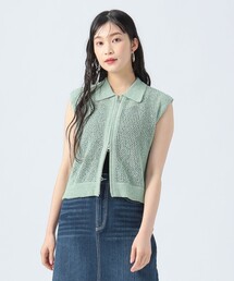 メッシュ」に該当するトップス（グリーン・カーキ/緑色系