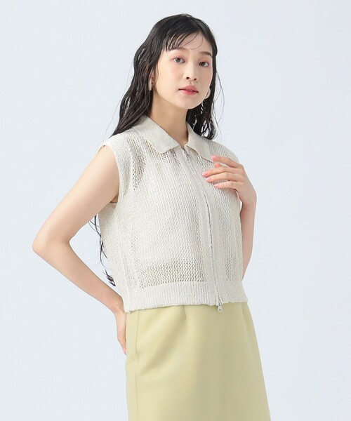 メッシュラメニット⭐︎未使用 ラメメッシュドロストニット(M BLUE): トップス｜PMbox P&M