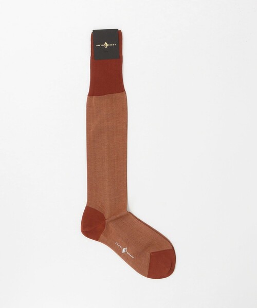 UNITED ARROWS（ユナイテッドアローズ）の「＜SOZZI＞ ピンヘッドカラー ハイソックス（ソックス/靴下・メンズ・ブラック/ダークブラウン/オレンジ/ケリーグリーン/ネイビー・FREE）」の5枚目の写真