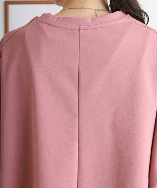 tシャツ EGLANTINE 歯ブラシ加工刺繍Tシャツ ぽわん袖カットソー レディース EGLANTINE tシャツ 歯ブラシ加工刺繍Tシャツ ぽわん袖カットソー