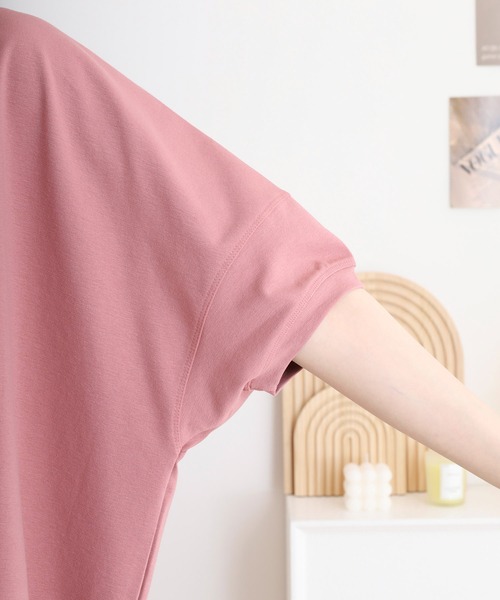 セール】EGLANTINE 歯ブラシ加工刺繍Tシャツ ぽわん袖カットソー