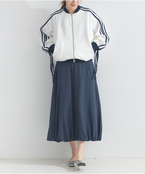 OandI（オーアンドアイ）の「ラインリボンジャージブルゾン（その他アウター・レディース・ブラック/オフホワイト・FREE）」の8枚目の写真