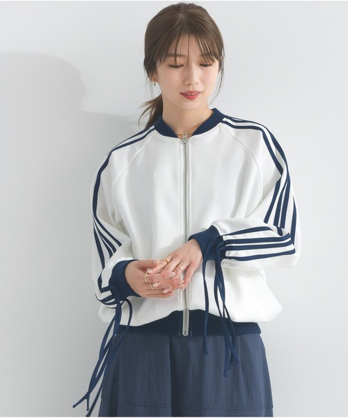 OandI（オーアンドアイ）の「ラインリボンジャージブルゾン（その他アウター・レディース・ブラック/オフホワイト・FREE）」の15枚目の写真