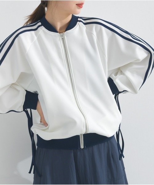 OandI（オーアンドアイ）の「ラインリボンジャージブルゾン（その他アウター・レディース・ブラック/オフホワイト・FREE）」の17枚目の写真