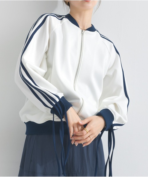 OandI（オーアンドアイ）の「ラインリボンジャージブルゾン（その他アウター・レディース・ブラック/オフホワイト・FREE）」の20枚目の写真
