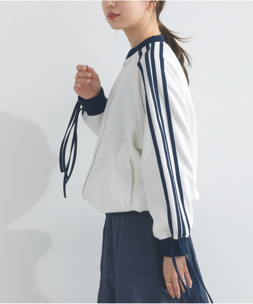 OandI（オーアンドアイ）の「ラインリボンジャージブルゾン（その他アウター・レディース・ブラック/オフホワイト・FREE）」の21枚目の写真