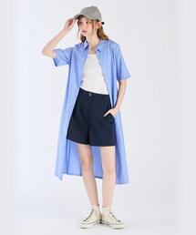 agnes b.｜アニエスベー（レディース）のシャツワンピース（ブルー 