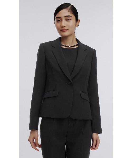 【新品未使用タグ付】teloplanブラウス/ブラック ダブルカラークロップドシャツ / Double Collar Cropped Shirt（シャツ