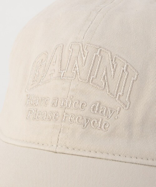 GANNI（ガニー）の「GANNI/ガニー Cap Hat Patch / A5861 / ロゴキャップ / ベースボールキャップ（キャップ・レディース・オフホワイト・ﾌﾘ-）」の5枚目の写真