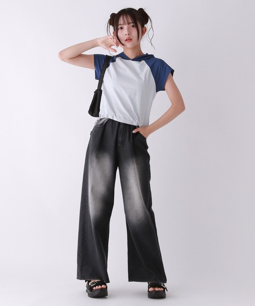 repipi armario（レピピ アルマリオ）の「【接触冷感】COOLホックデニムパンツ（デニムパンツ・キッズ・ブルー系その他2/ブラック系その他/ブラック/ブルー系その他・LARGE/MEDIUM/SMALL）」の5枚目の写真