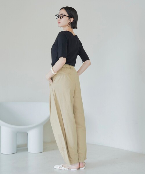 coen（コーエン）の「メロークルーリブTシャツ（Tシャツ/カットソー・レディース・ブラック/オフホワイト/オレンジ/その他1/コバルトブルー・M/L）」の16枚目の写真