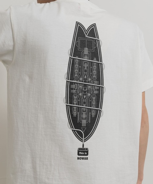 THE GOODLAND MARKET(ザグッドランドマーケット)の「That’s RE the Tee-NOWAR(Tシャツ/カットソー・メンズ・ホワイト/ミント・MEDIUM/LARGE/X-LARGE)」の4枚目の写真