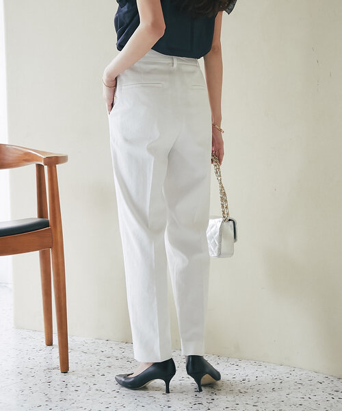 La boutique bonbon ハイウエストテーパードパンツ 34 名品・3サイズ展開あり】ハイウエストテーパードパンツ | La