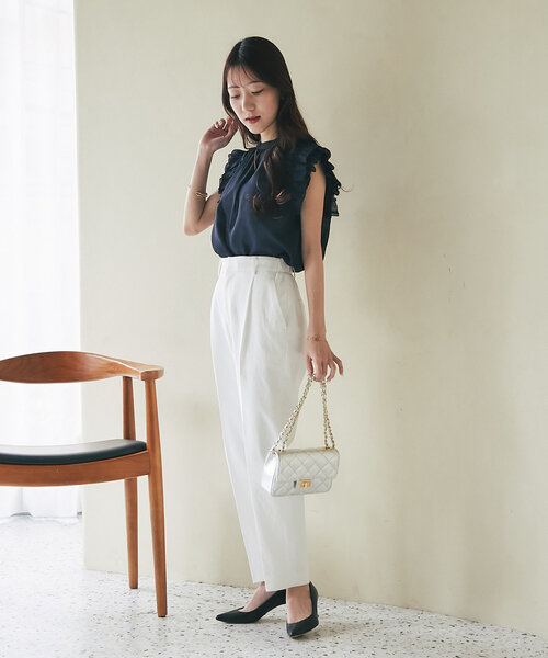 La boutique BONBON スタイルアップテーパードパンツK61 人気が高い La boutique BONBON スタイルアップテーパードパンツ