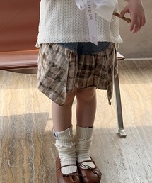 aimoha（アイモハ）の「【aimoha-KIDS-】チェック柄切り替えデニムスカート（デニムスカート・キッズ）」