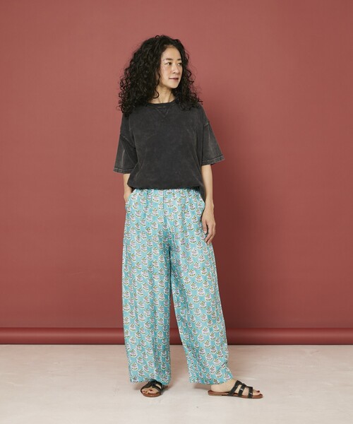 Freada（フリーダ）の「Freada/フリーダ ケミカルウォッシュ Tシャツ（Tシャツ/カットソー・レディース・ライトピンク/チャコールグレー/ワインレッド/レッド・ONE SIZE）」の10枚目の写真