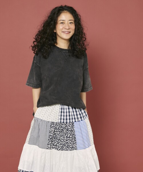 Freada（フリーダ）の「Freada/フリーダ ケミカルウォッシュ Tシャツ（Tシャツ/カットソー・レディース・ライトピンク/チャコールグレー/ワインレッド/レッド・ONE SIZE）」の12枚目の写真