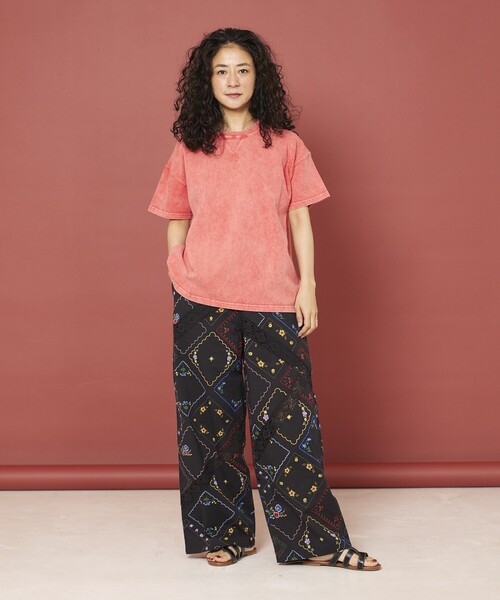 Freada（フリーダ）の「Freada/フリーダ ケミカルウォッシュ Tシャツ（Tシャツ/カットソー・レディース・ライトピンク/チャコールグレー/ワインレッド/レッド・ONE SIZE）」の22枚目の写真