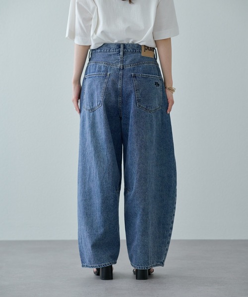PUAL CE CIN 【25th】綿麻デニムパンツ　カーブシルエットパンツ 25th】綿麻デニムカーブシルエットパンツ（デニムパンツ）｜PUAL