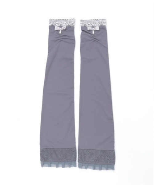 axes femme（アクシーズファム）の「接触冷感レース使いＵＶ手袋（手袋・レディース・ブラック/チャコール・FREE）」の9枚目の写真