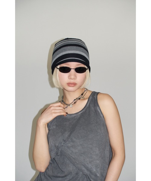 LAGUA GEM（ラグアジェム）の「OVERLAP CLASH トップス（タンクトップ・レディース・ブラウン/グレー・FREE）」の4枚目の写真