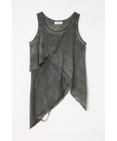 LAGUA GEM（ラグアジェム）の「OVERLAP CLASH トップス（タンクトップ・レディース・ブラウン/グレー・FREE）」の3枚目の写真